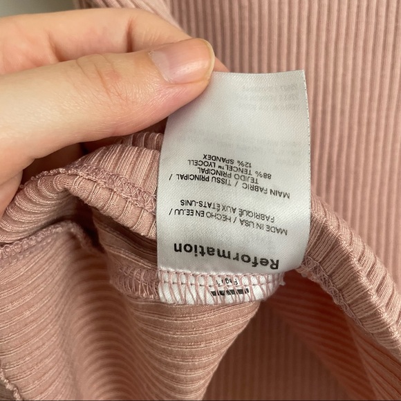 Reformation Canyon Knit Tank Serenade Pink Medium NWOT - Picture 3 of 7